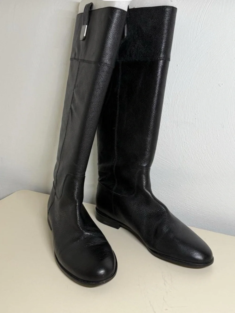 Banana Republic Black Pebbled Leather Over-the-Knee Boots